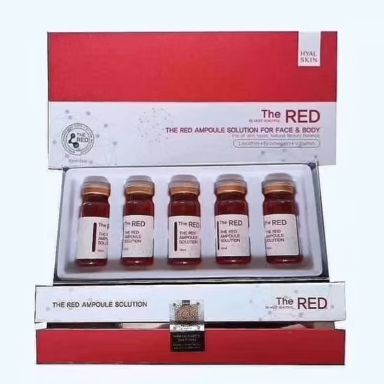 Rote Lipolyse-Ampullenlösung für Gesichts- und Körperfett